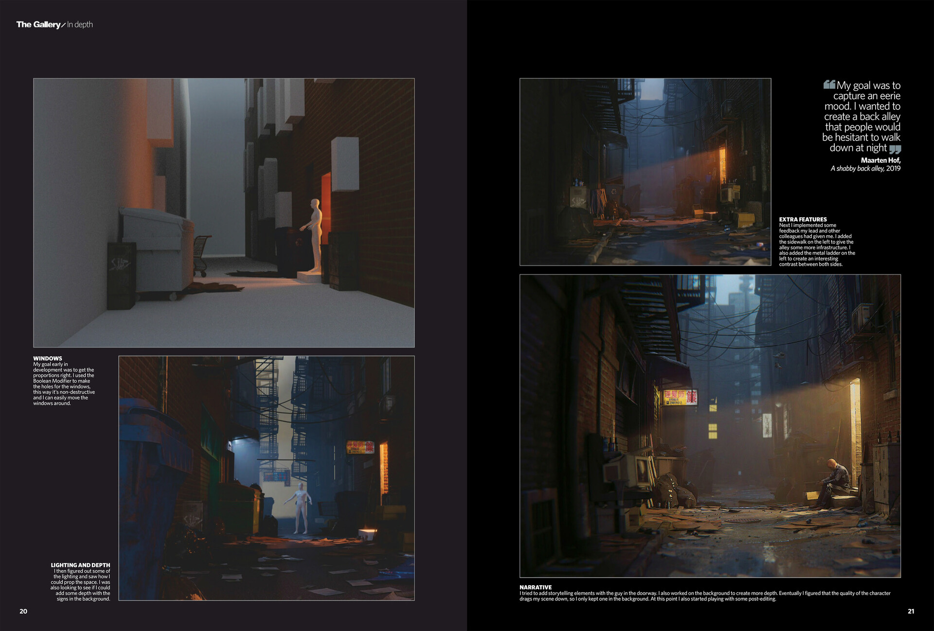 Maarten Hof 3d Artist Magazine Article A Shabby Back Alley