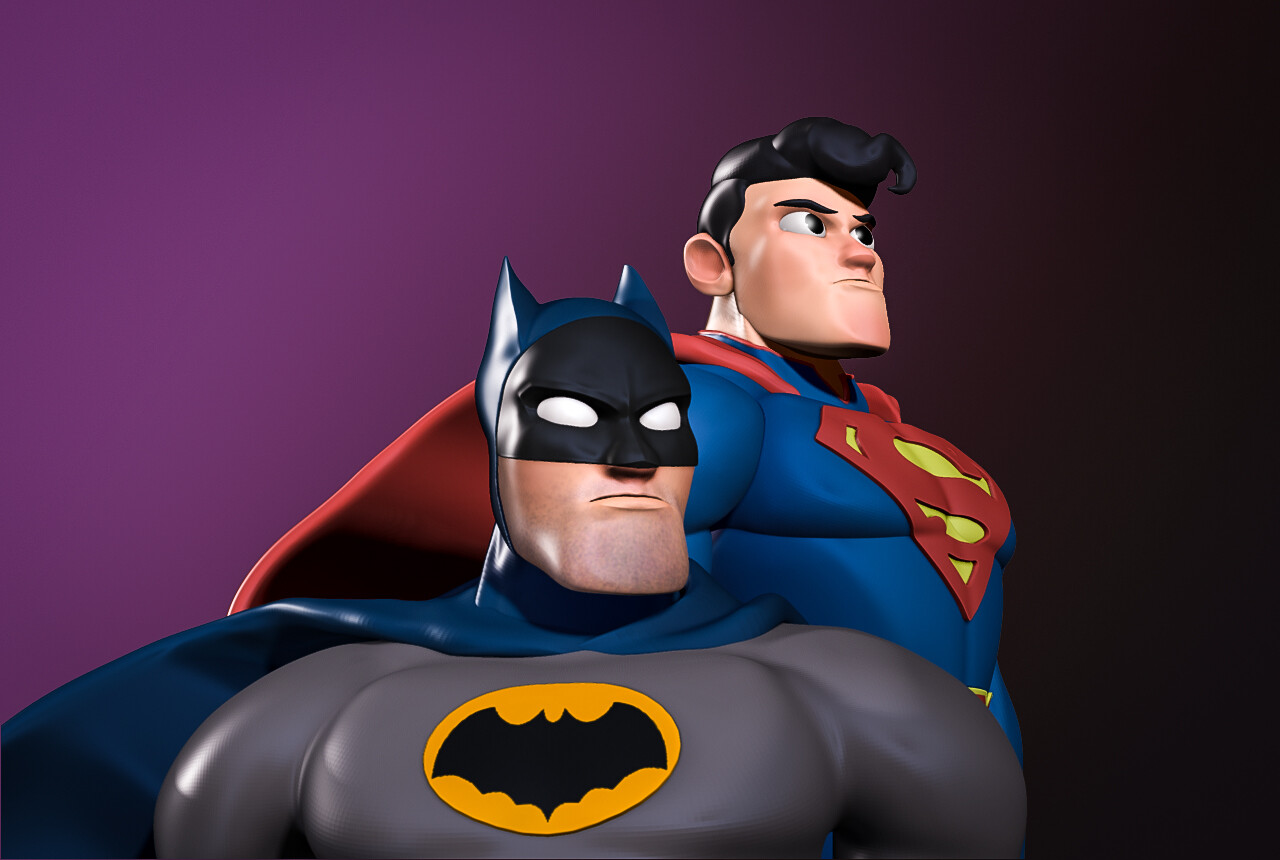 ArtStation - Batman and Superman 3D Models