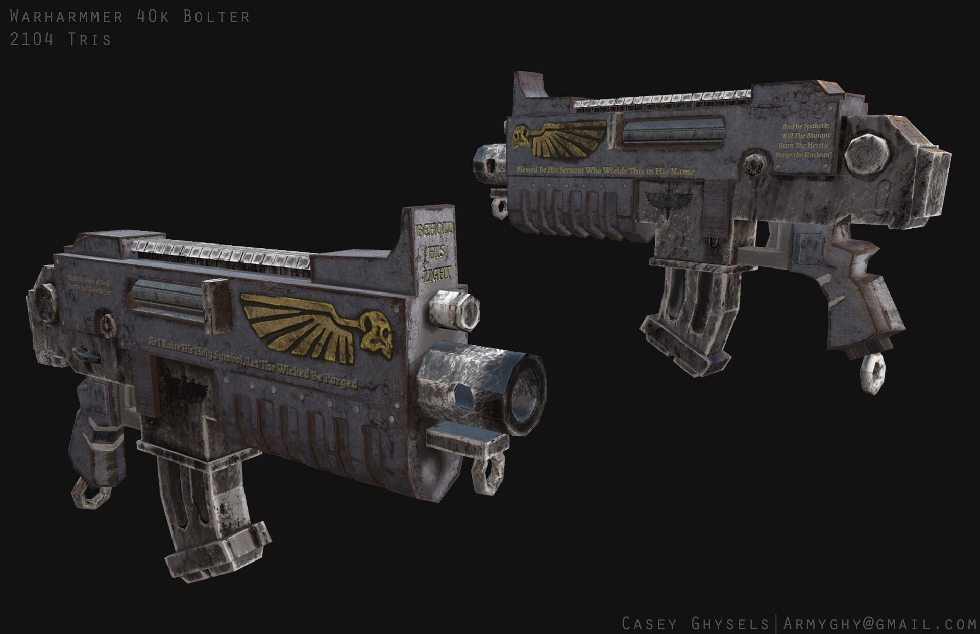 ArtStation Warhammer 40k Boltgun