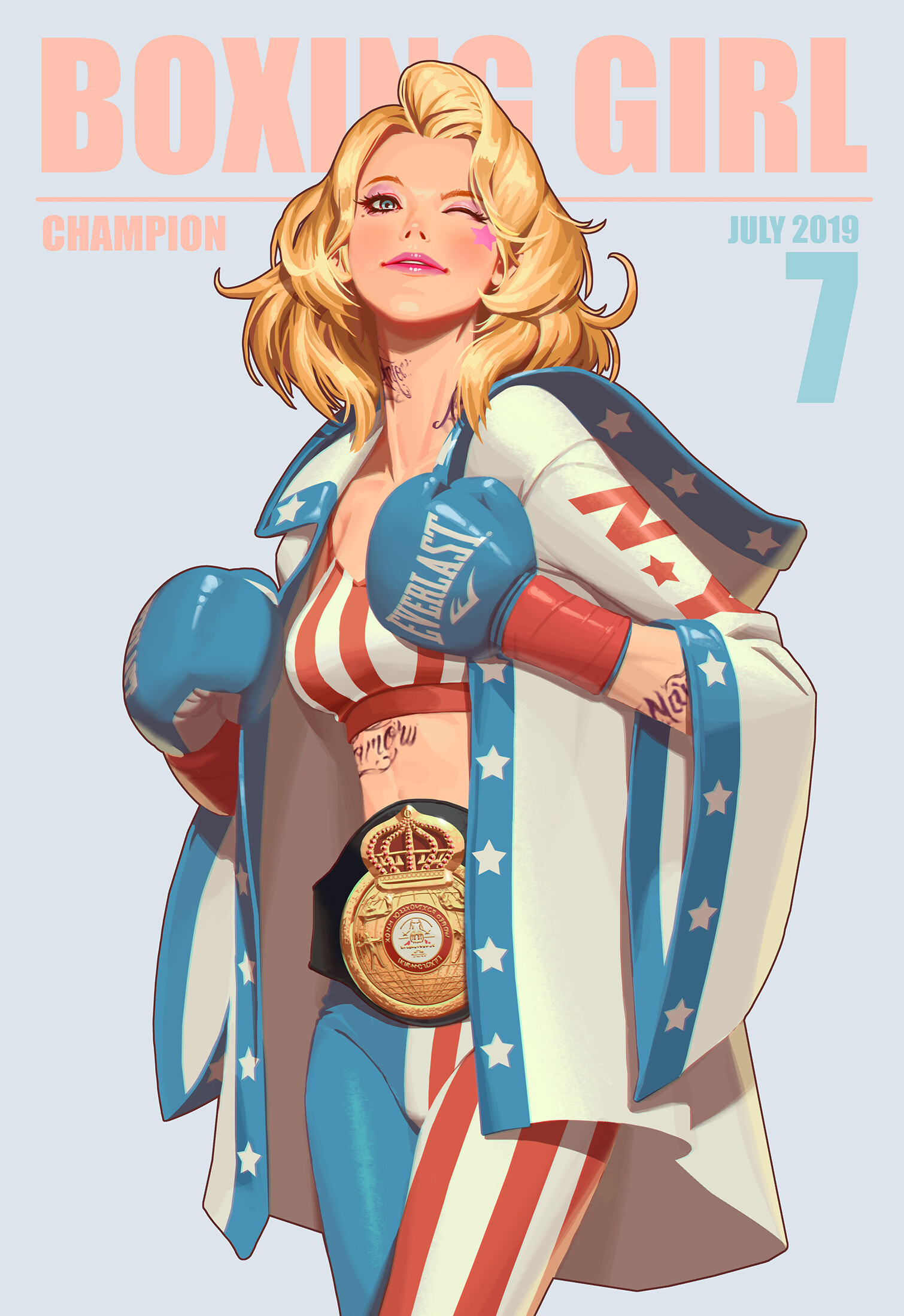 Boxing girl Art