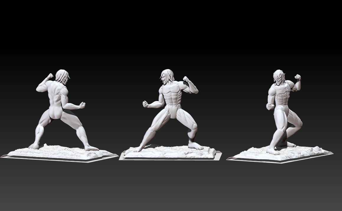 Artstation Shingeki No Kyojin Attack On Titan Eren Stl 3d Print