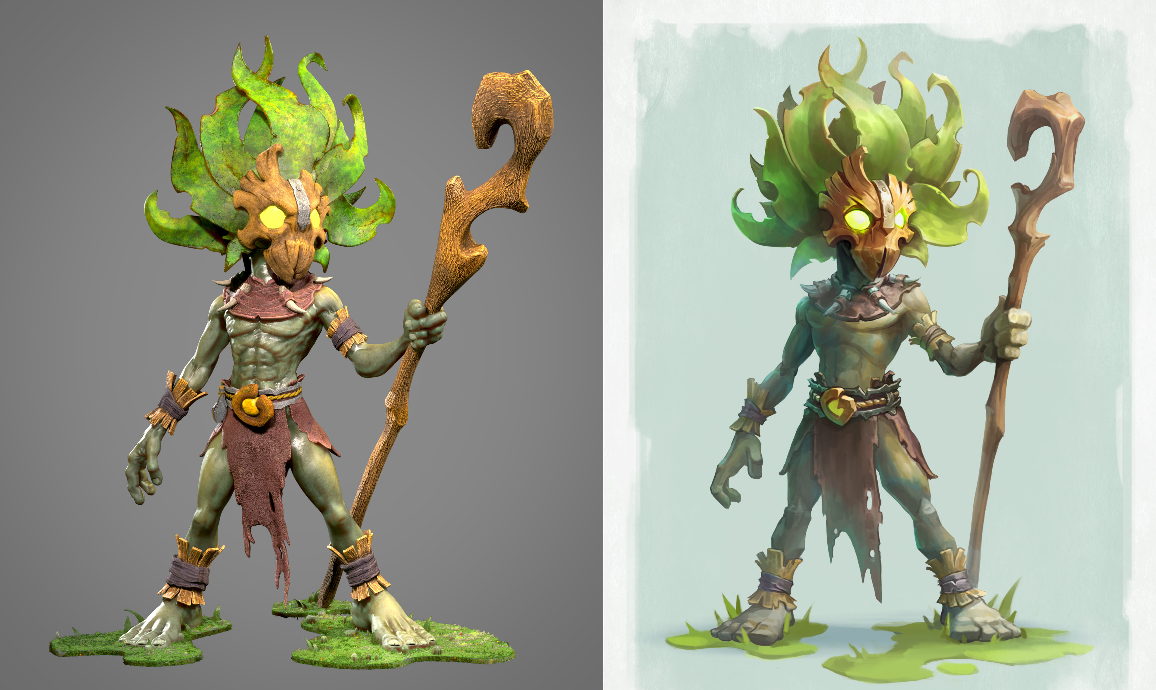 my artwork side by side with the original concept from Yasen Stoilov