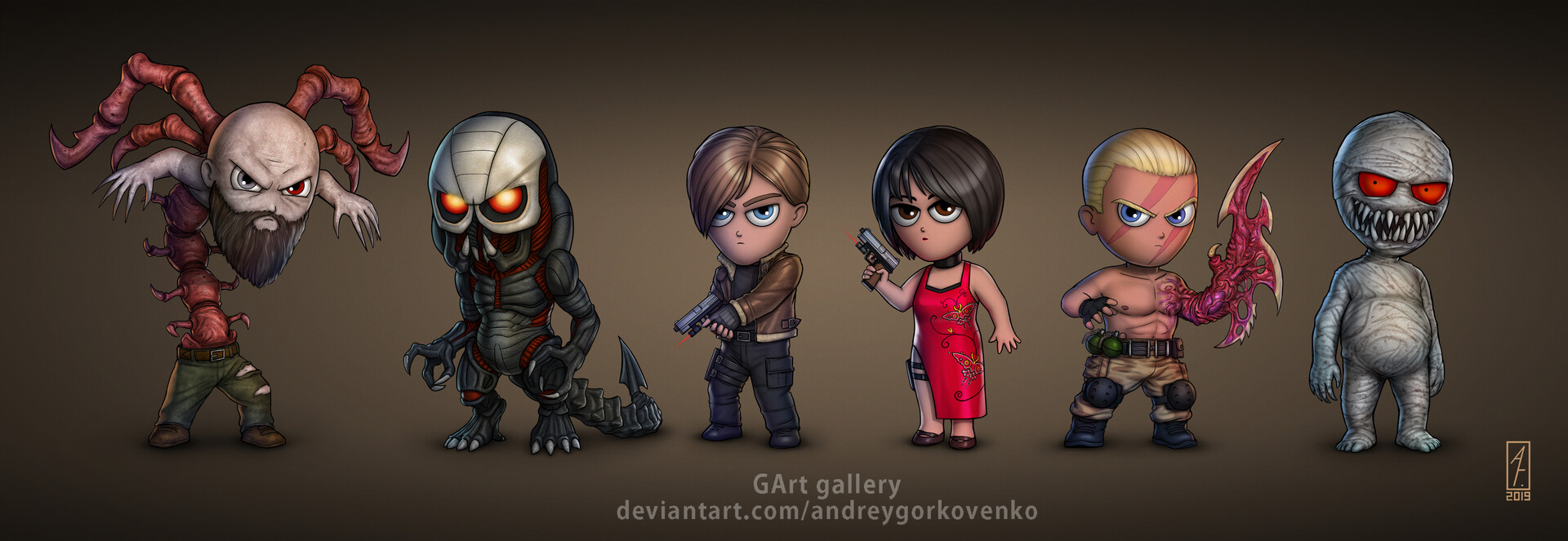 Artstation - Chibi Characters Resident Evil 4
