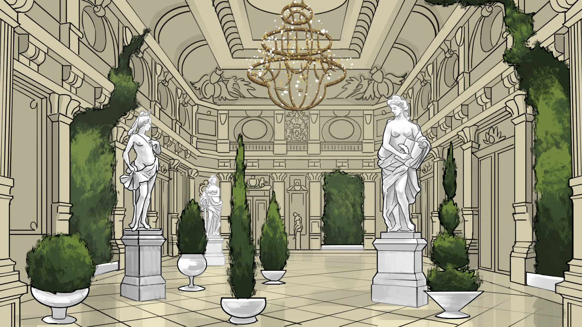 Artstation Baroque Interior Vitaly Malyshev