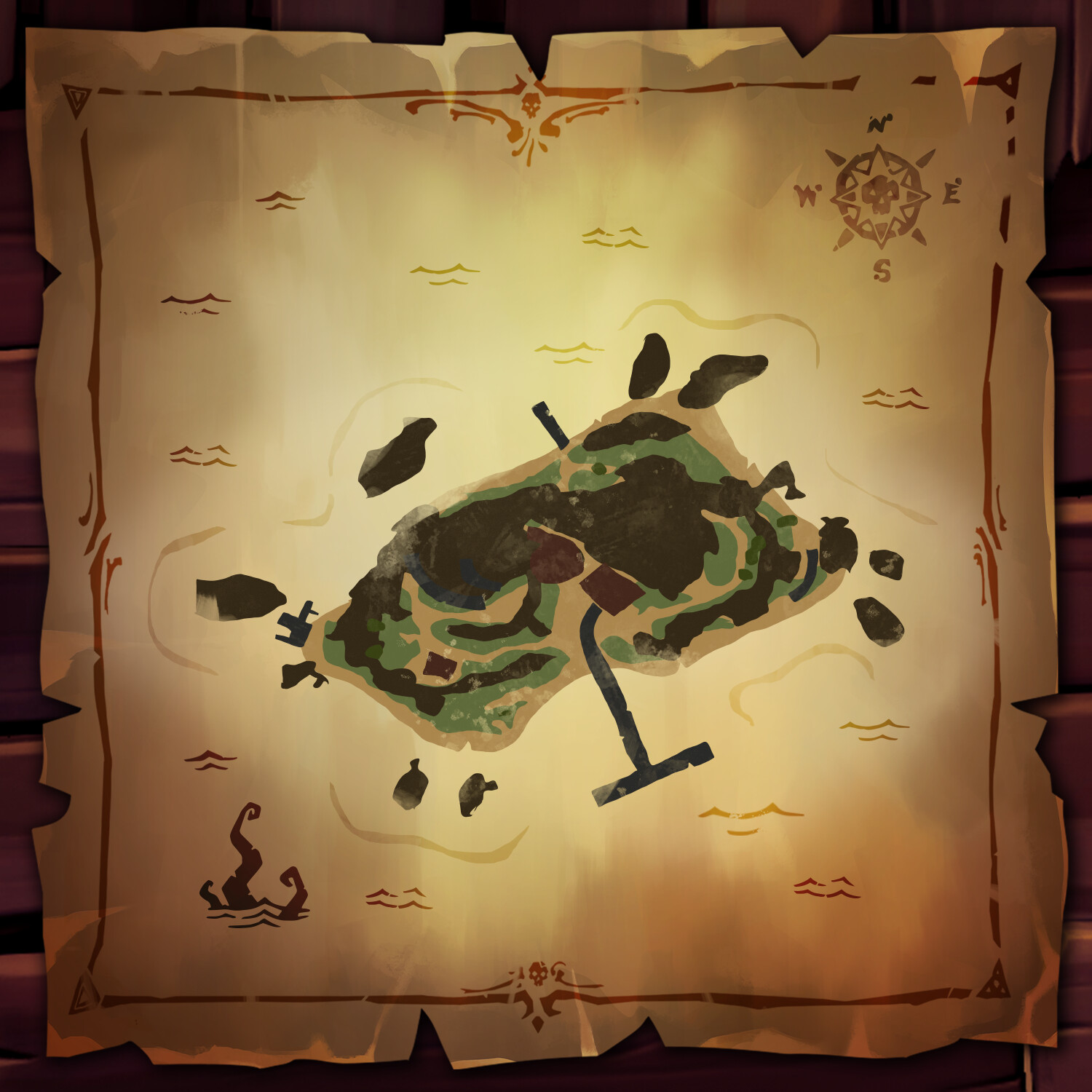 Карта сокровищ sea of thieves