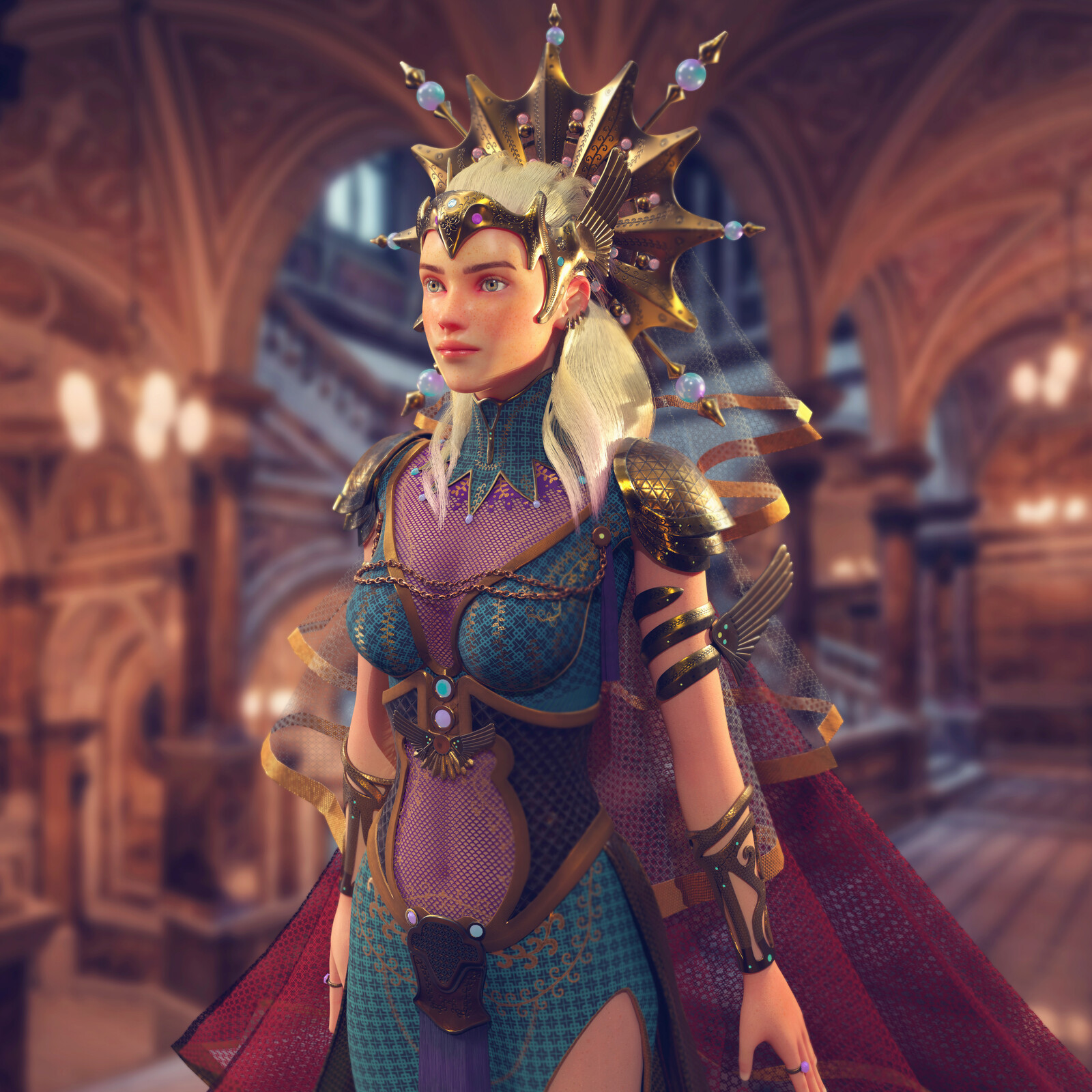 The Queen 3D CG Character. I modeled in Maya and Zbrush. textured in substance painter.