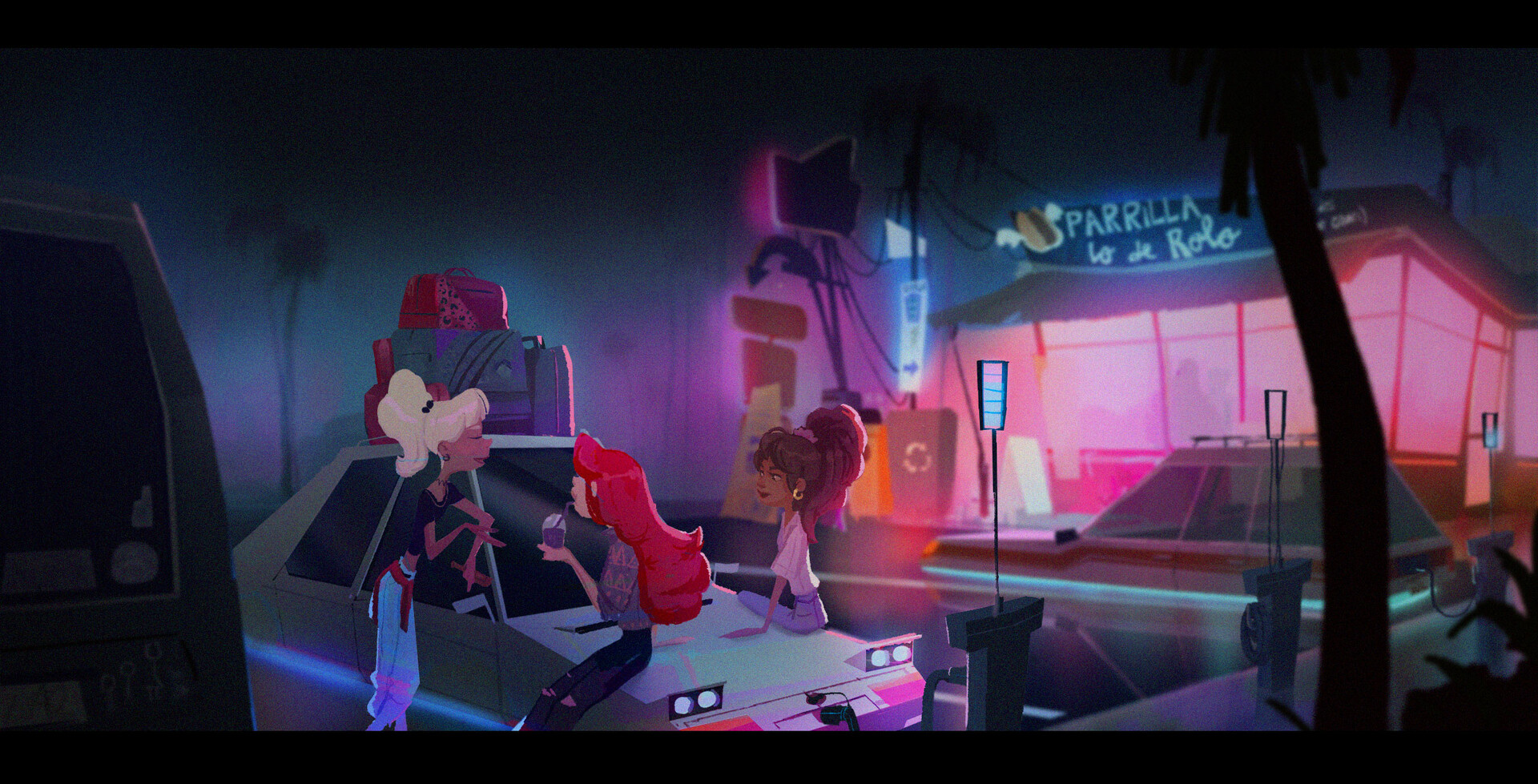 ArtStation - vaporwave inspired illustration