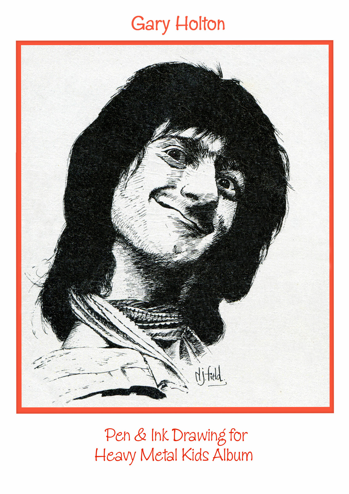 Portrait of Gary Holton - From The Heavy Metal Kids Album Sleeve