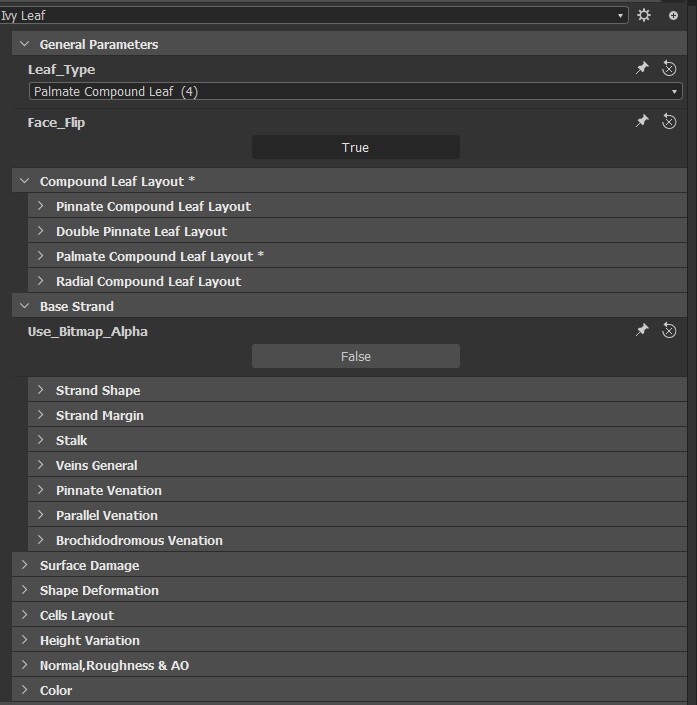 Exposed Parameters