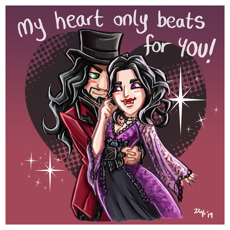 OCs Thanatos and Alana.