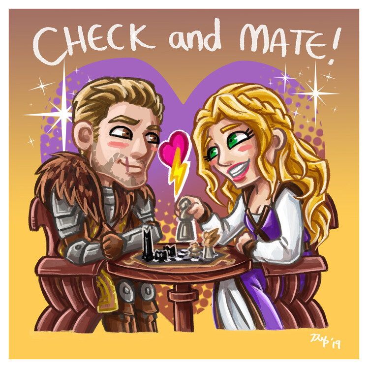 Dragon Age Inquisition OC Ebrisa with Cullen Rutherford.