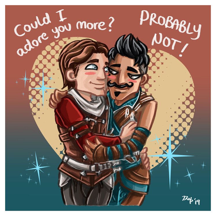 Another Dragon Age Inquisition OC Oscar with Dorian Pavus