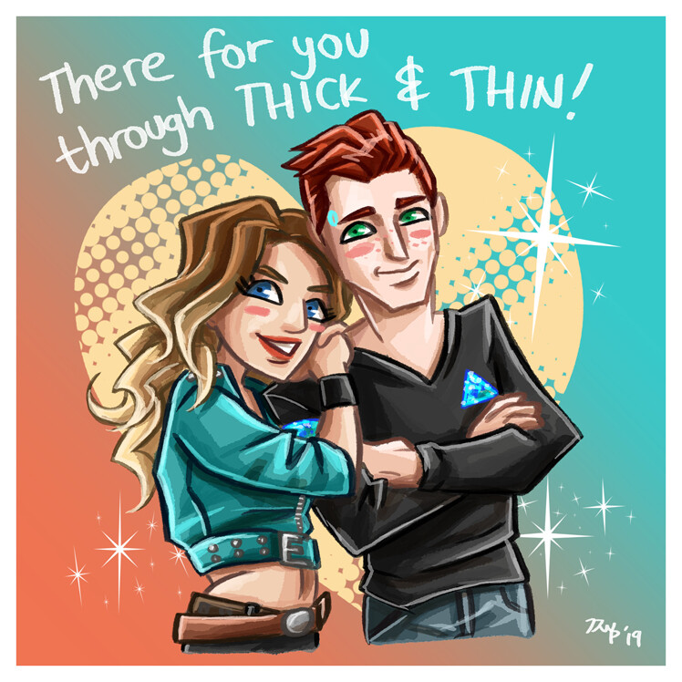 OCs Dinah Myles and Aries.