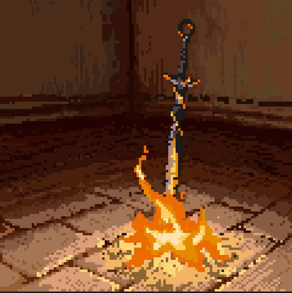 Mario Campos Bonfire Dark souls pixel art dark souls 3 gif darksign lothric castle. mario campos bonfire