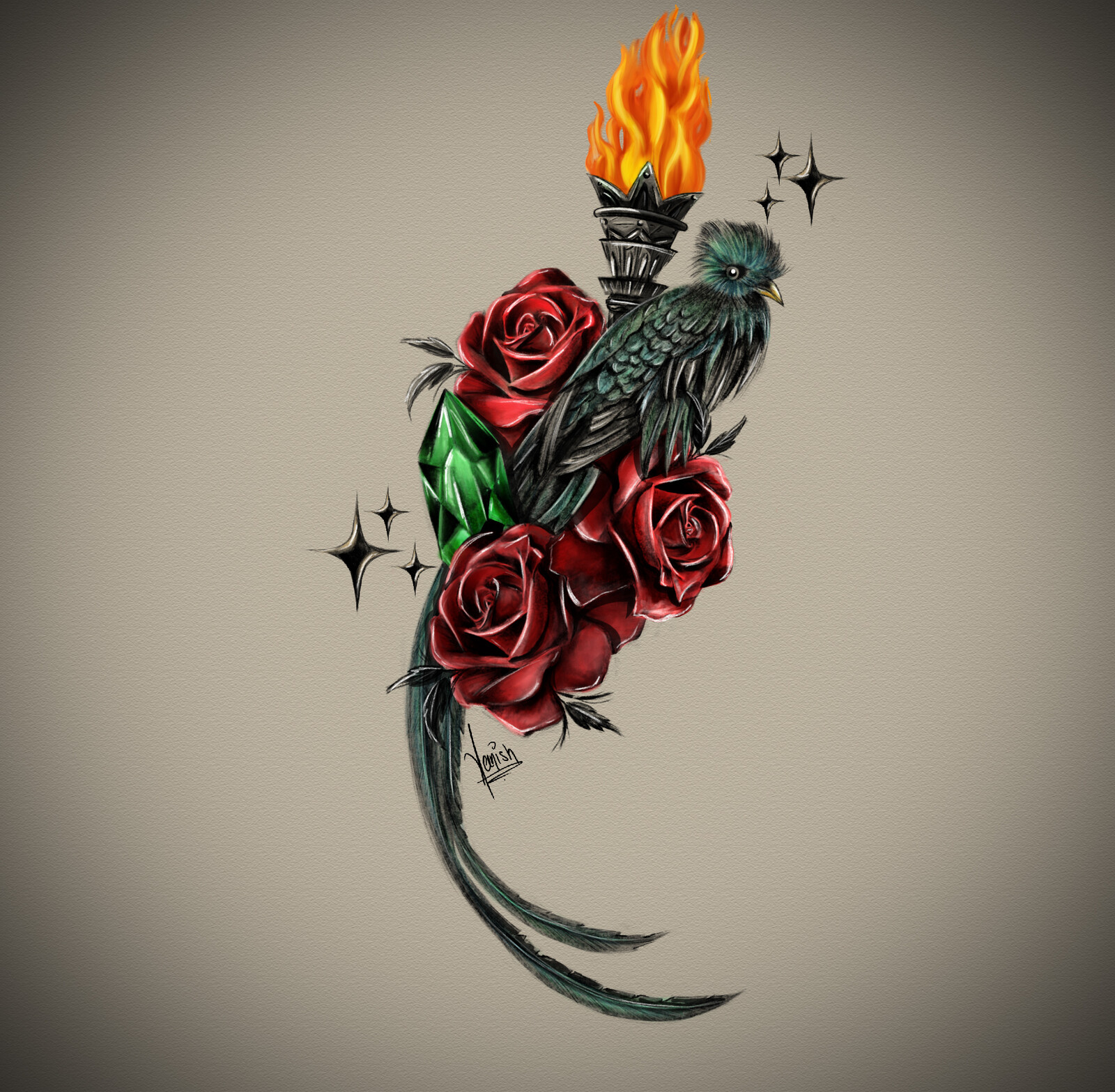 Artstation Quetzal Tattoo Design Vannya Vanish