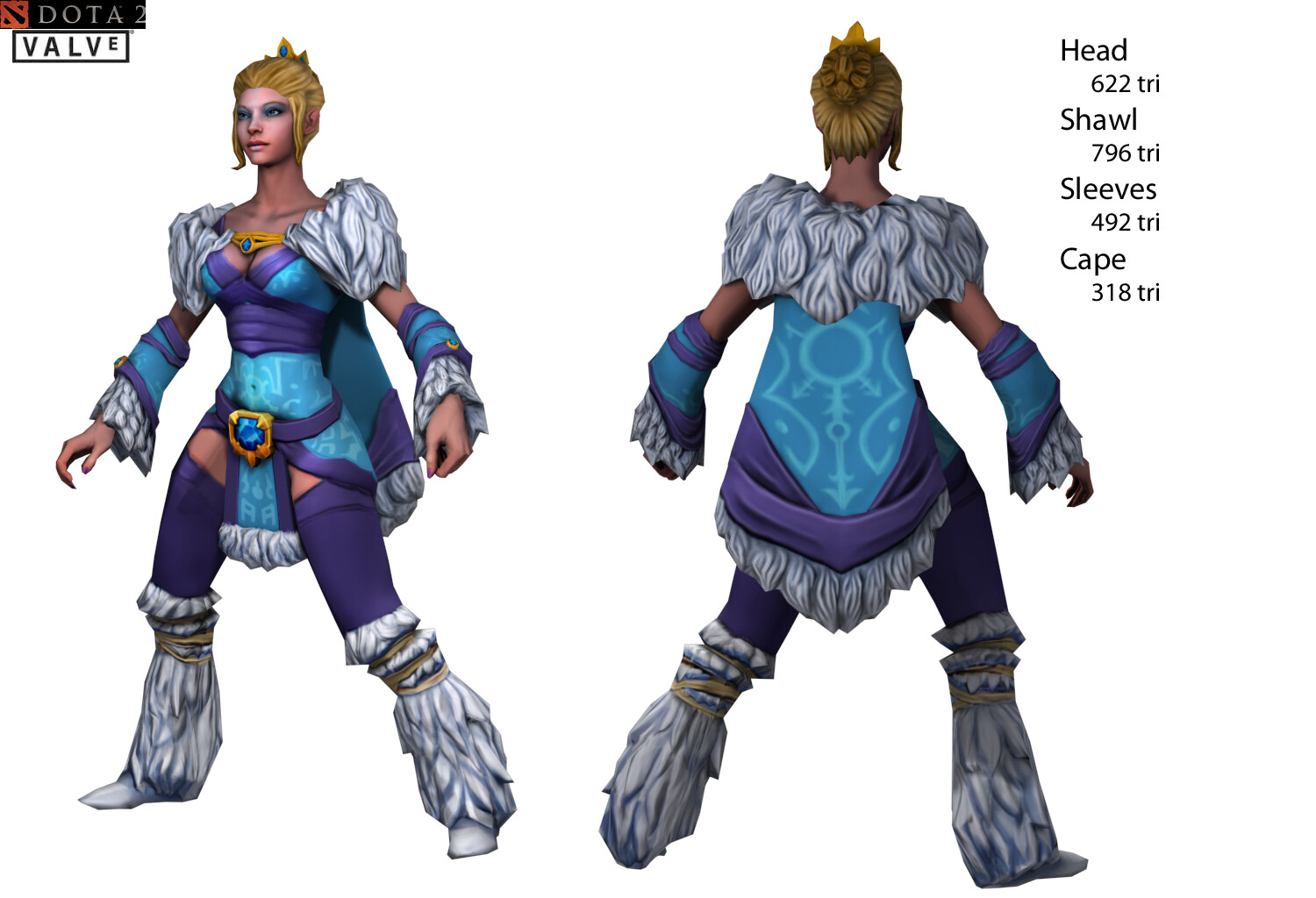 Amber Gould Arctic Fox Set For Dota 2 Crystal Maiden