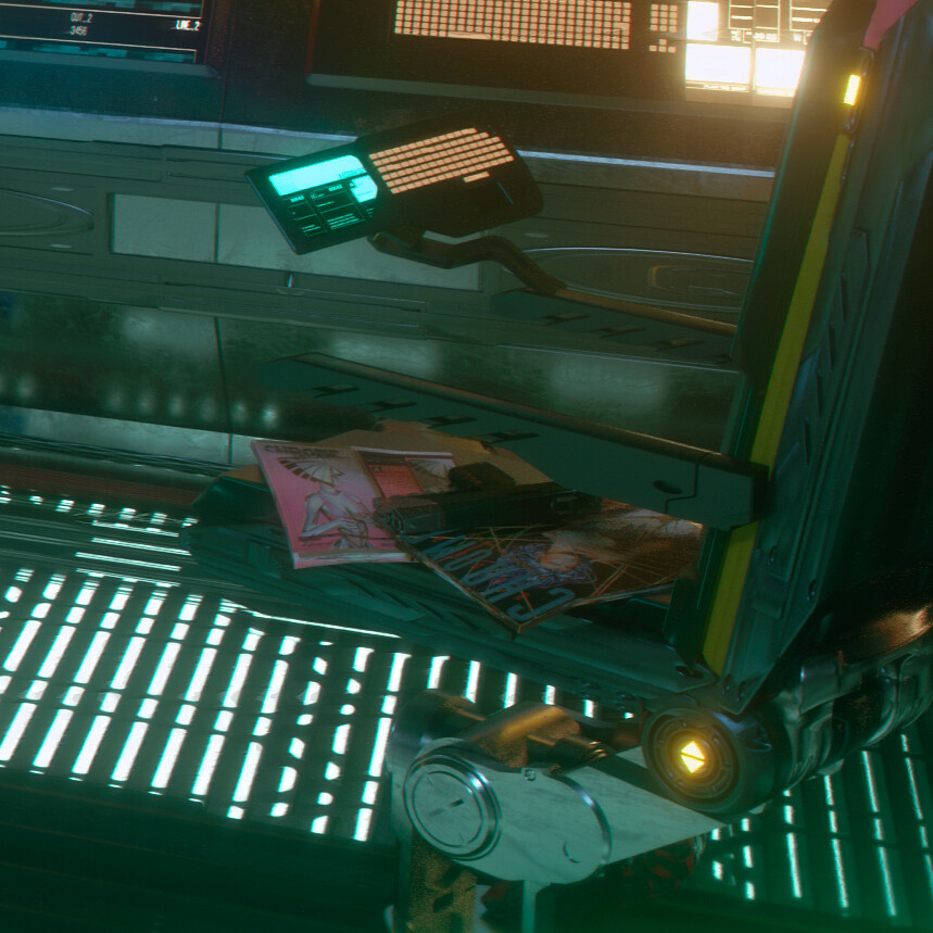 Artstation Cyberpunk Spaceship Interior Lucas Hurtado