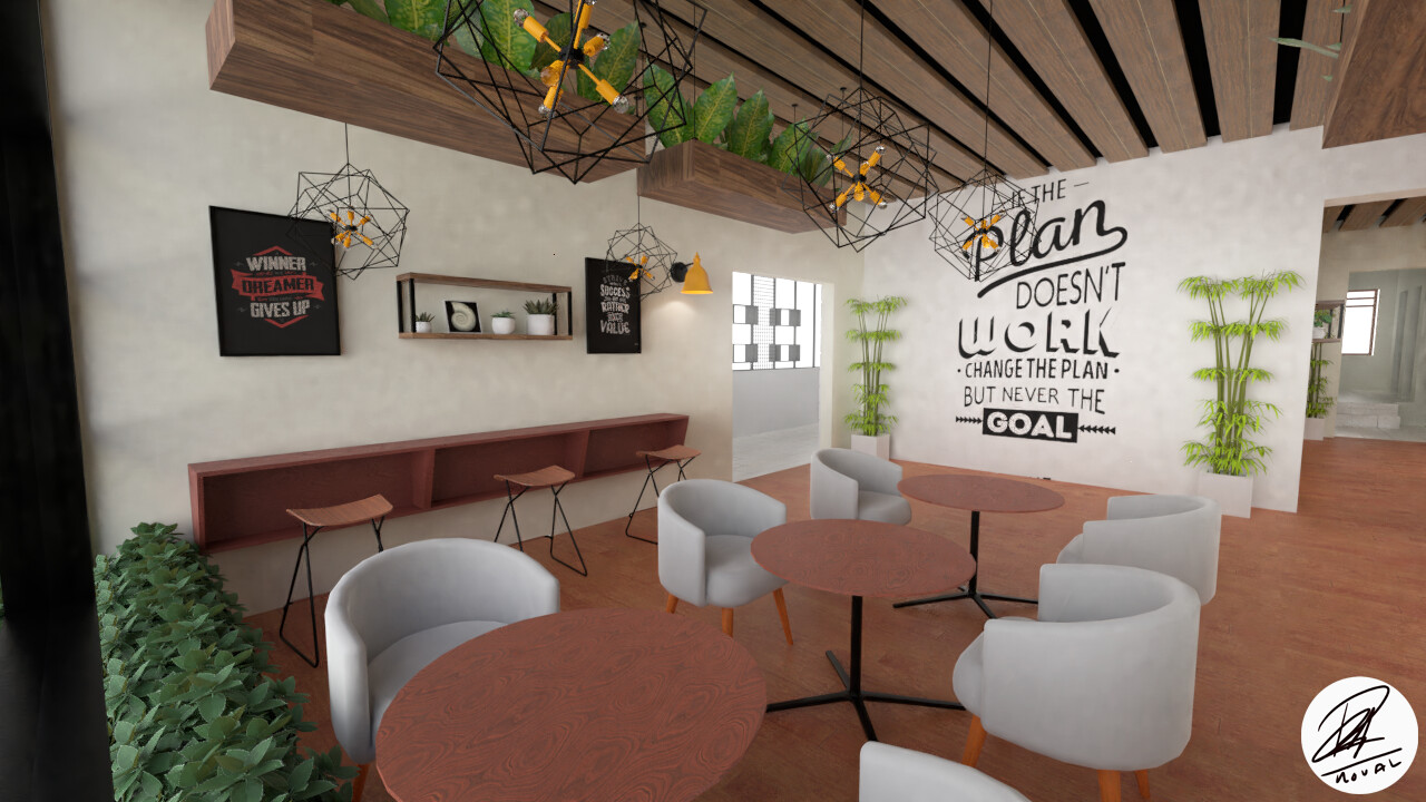 Artstation Interior Cafe Design Mohamad Imtinan Nauval