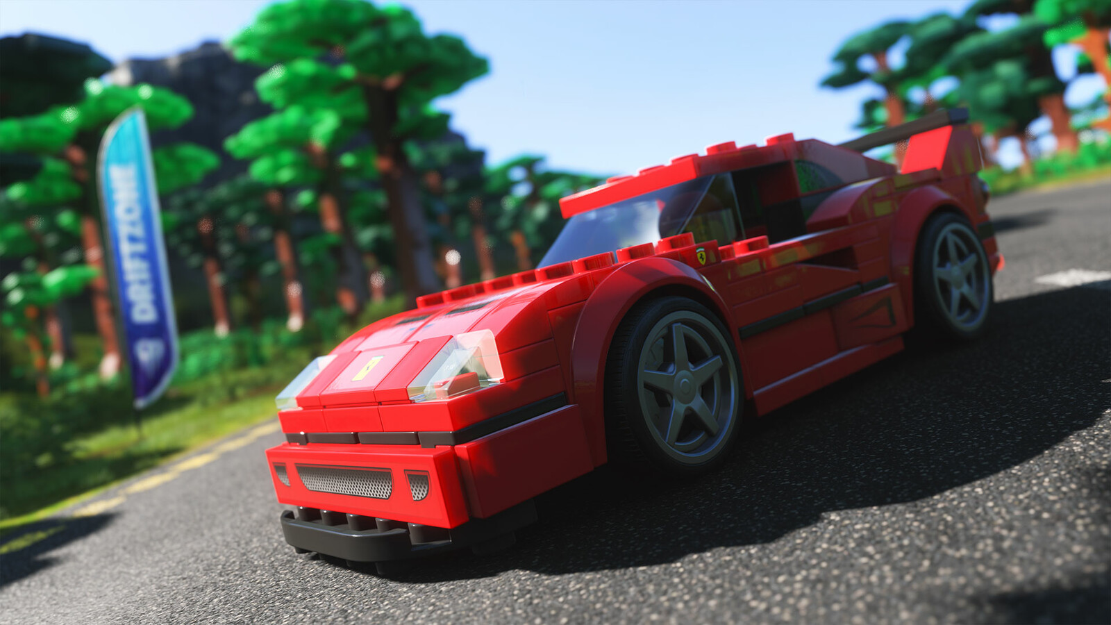 Light scatters through certain colours of LEGO elements under intense light, such as the sun.