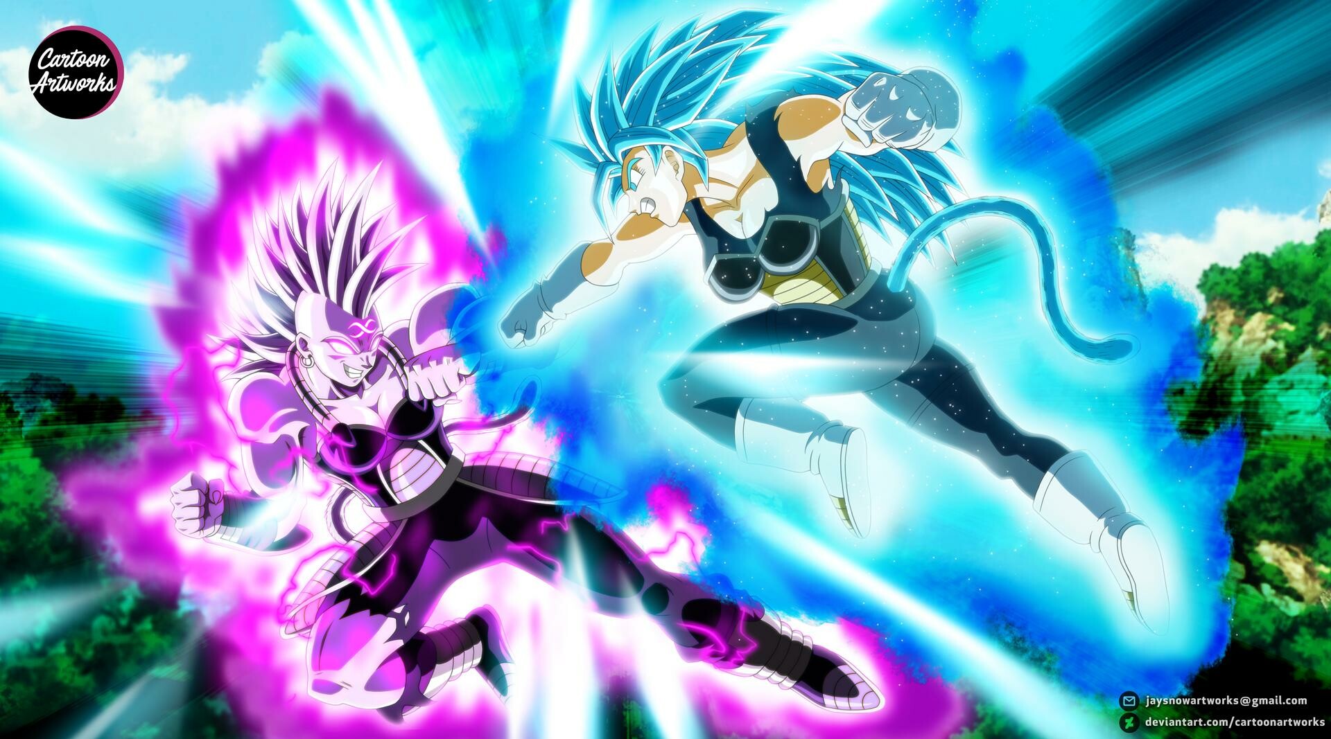 Artstation Original Characters 2 Female Saiyans