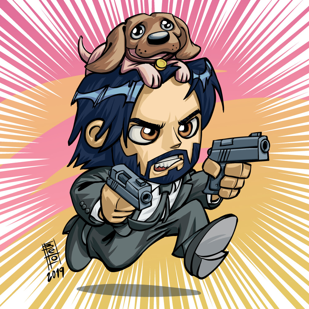 Artstation Chibi John Wick Beto Gomez