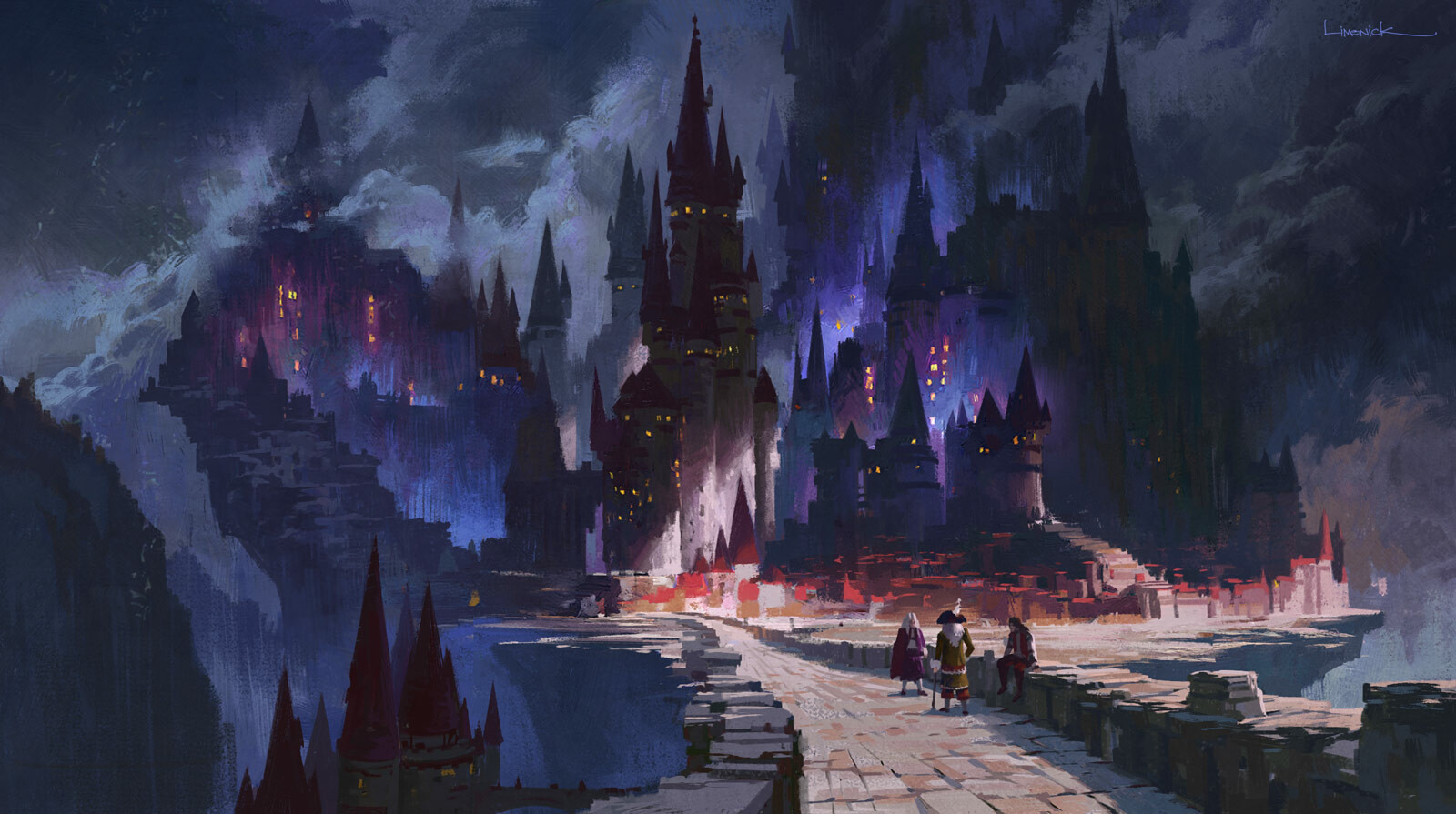 ArtStation   Dark Kingdom Color Key, Aaron Limonick | Fantasy Art