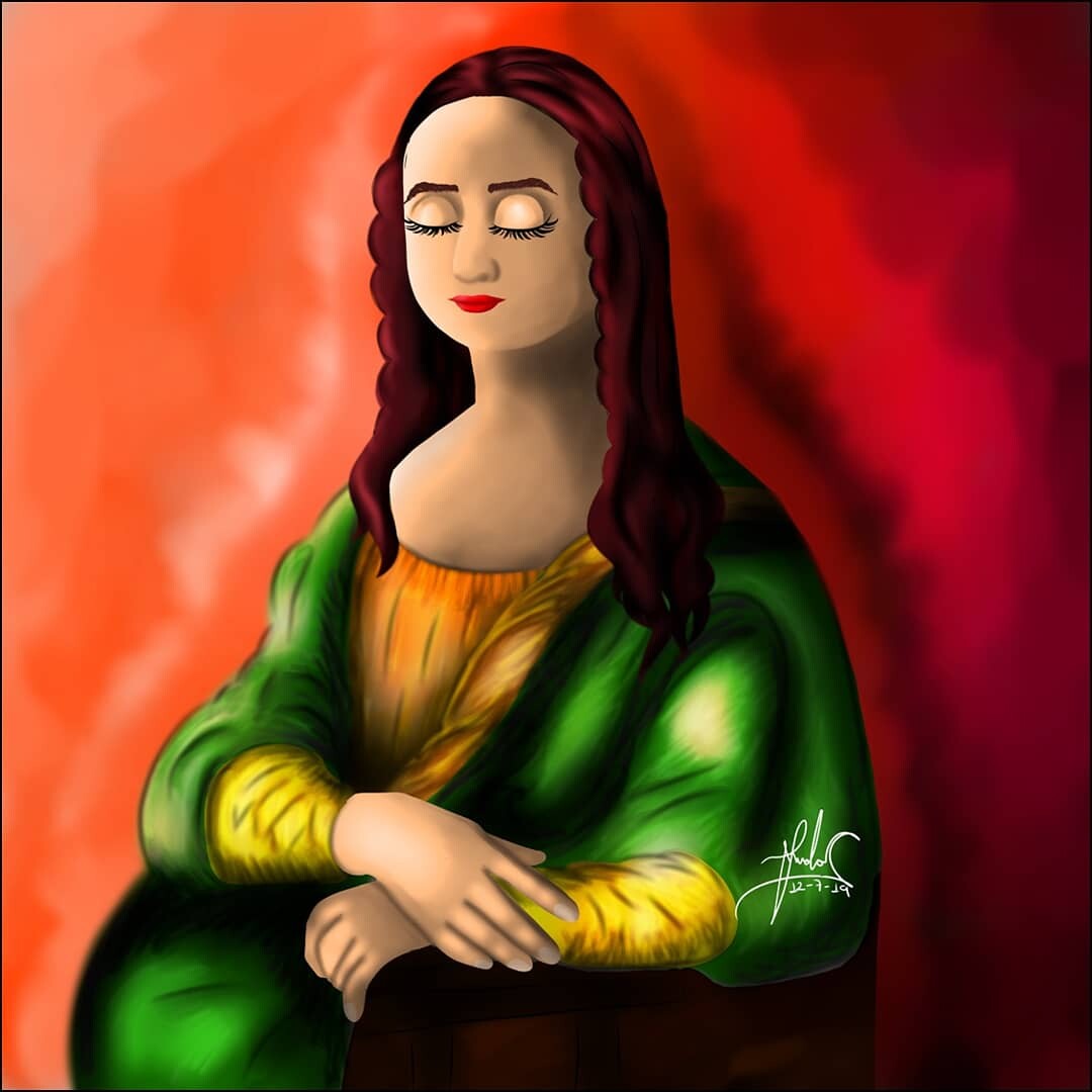ArtStation - Mona Lisa Cartoon (my style)