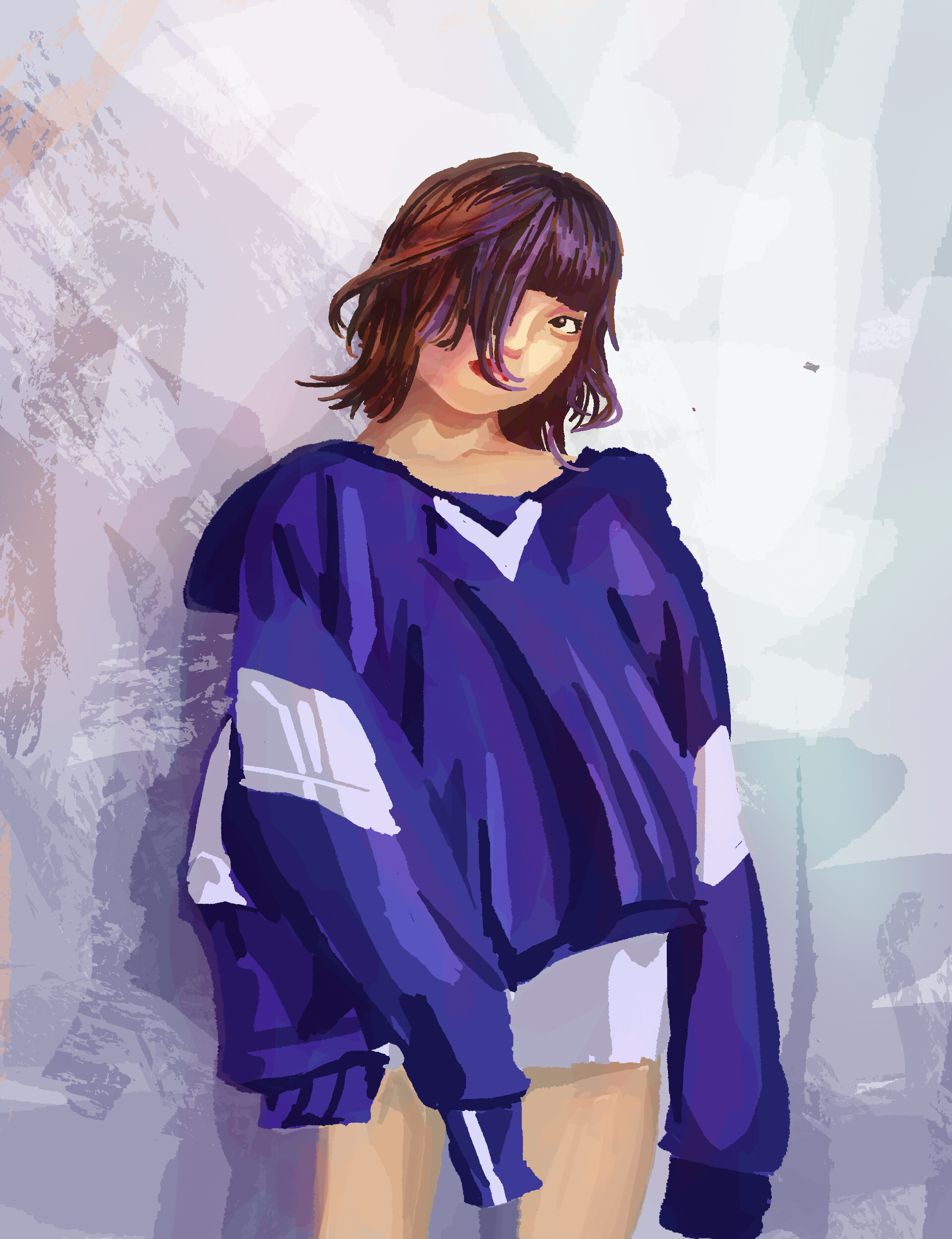 ANIME ouma kokichi Cosplay Manga Purple Hoodie Sweatshirt Size Medium | eBay