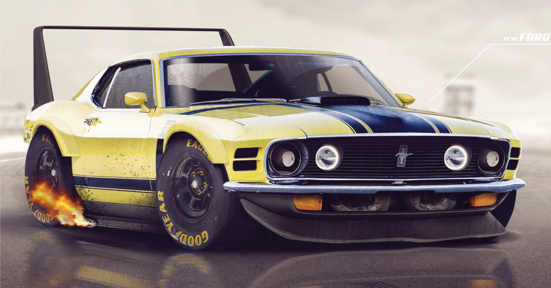 Artstation Wide Body 1970 Ford Mustang Aaron Eccles