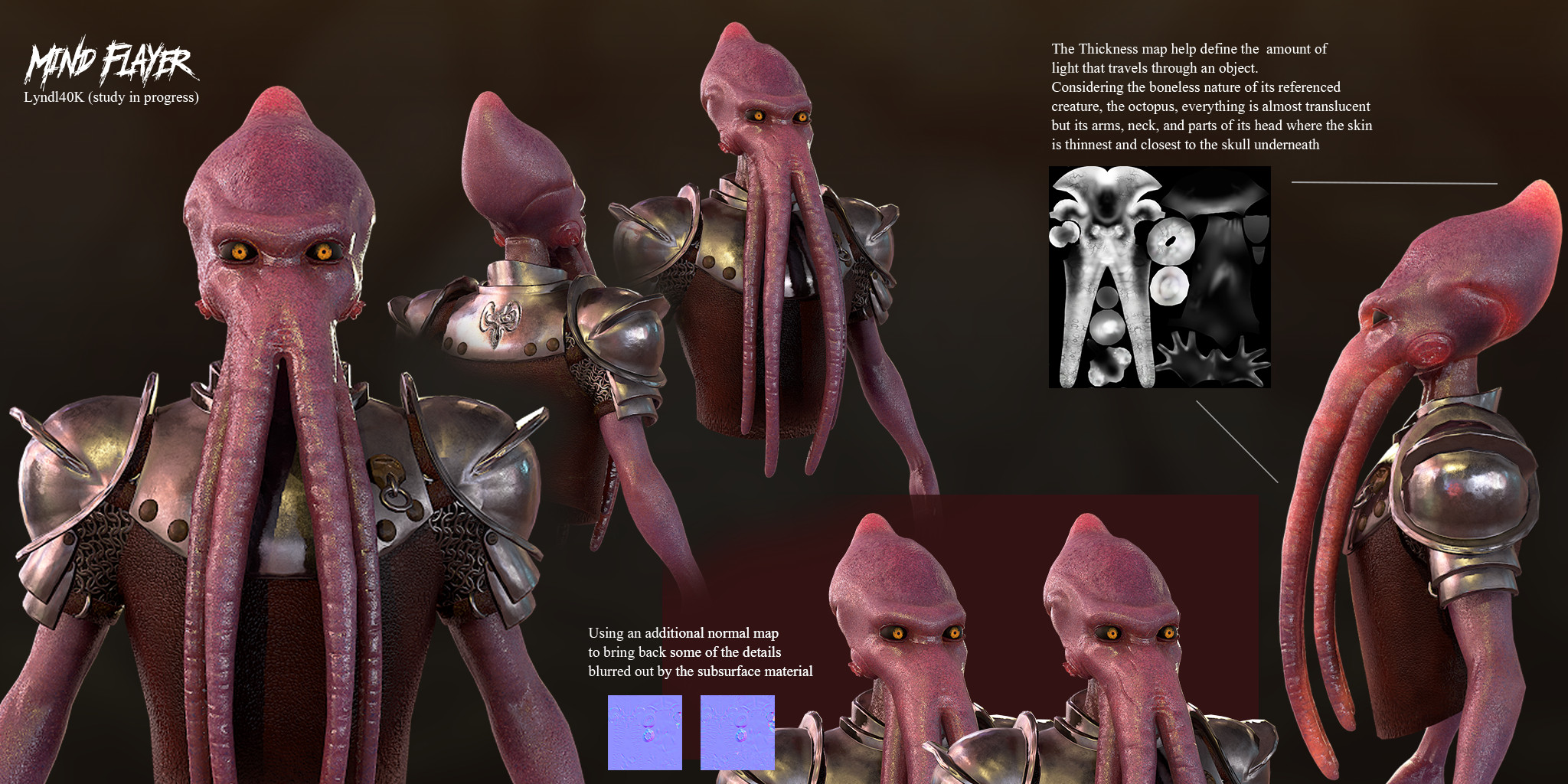 Artstation Mind Flayer Wip Lyndl Kempis