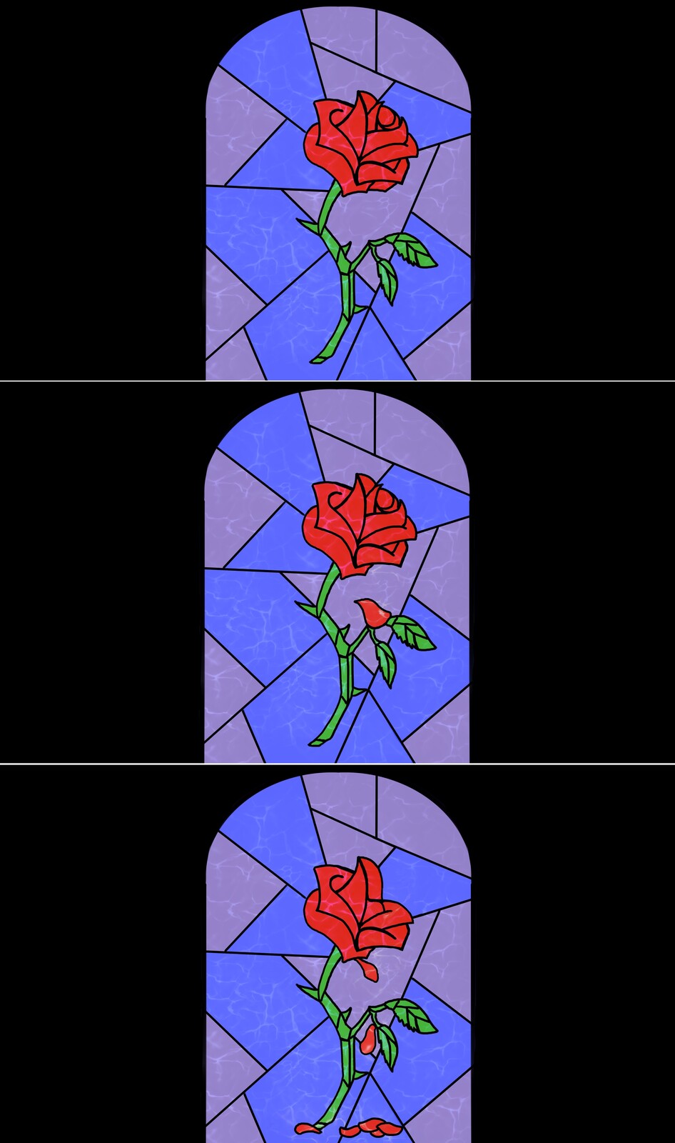 Artstation Beauty And The Beast Stained Glass Rose Brandyn Graves