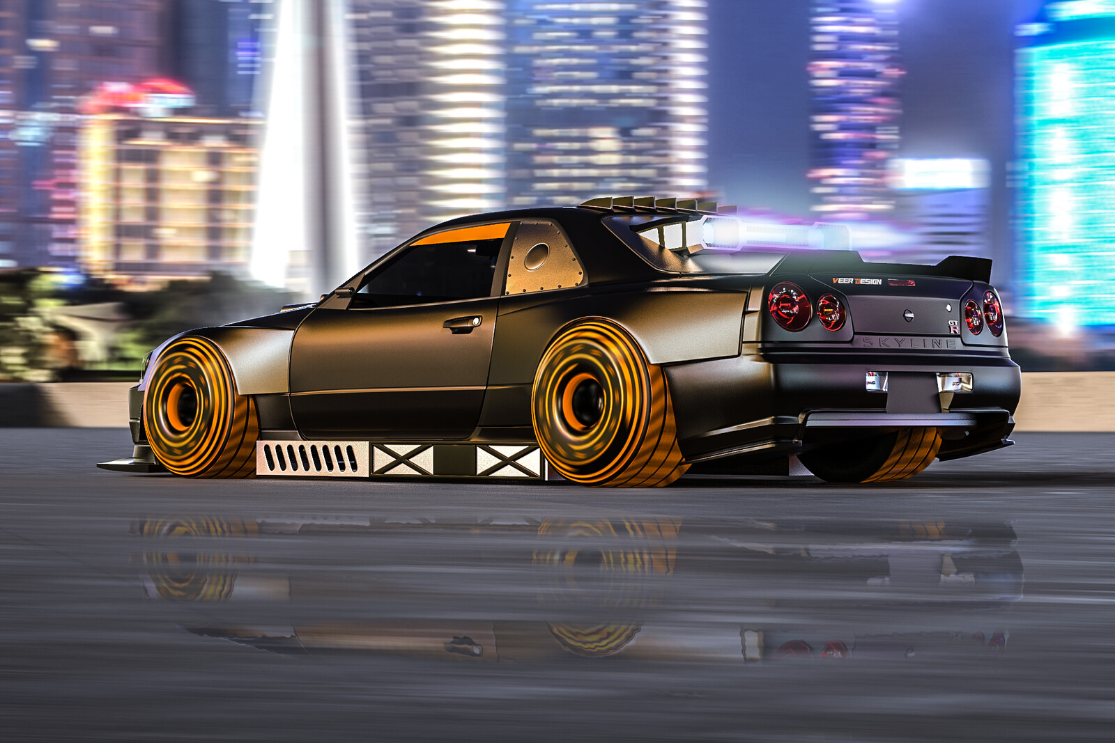 Nissan GTR r34 Р¶С‘Р»С‚С‹Р№