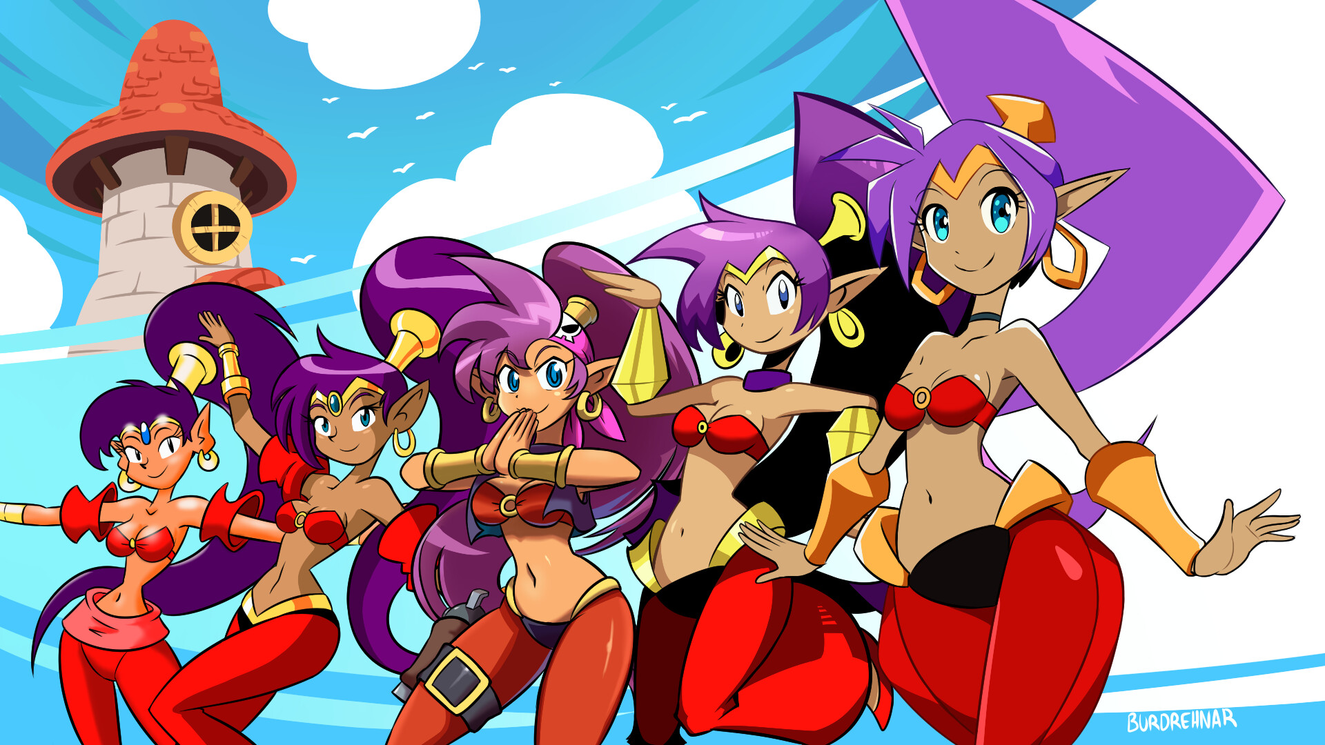 ArtStation Shantae in all her art styles