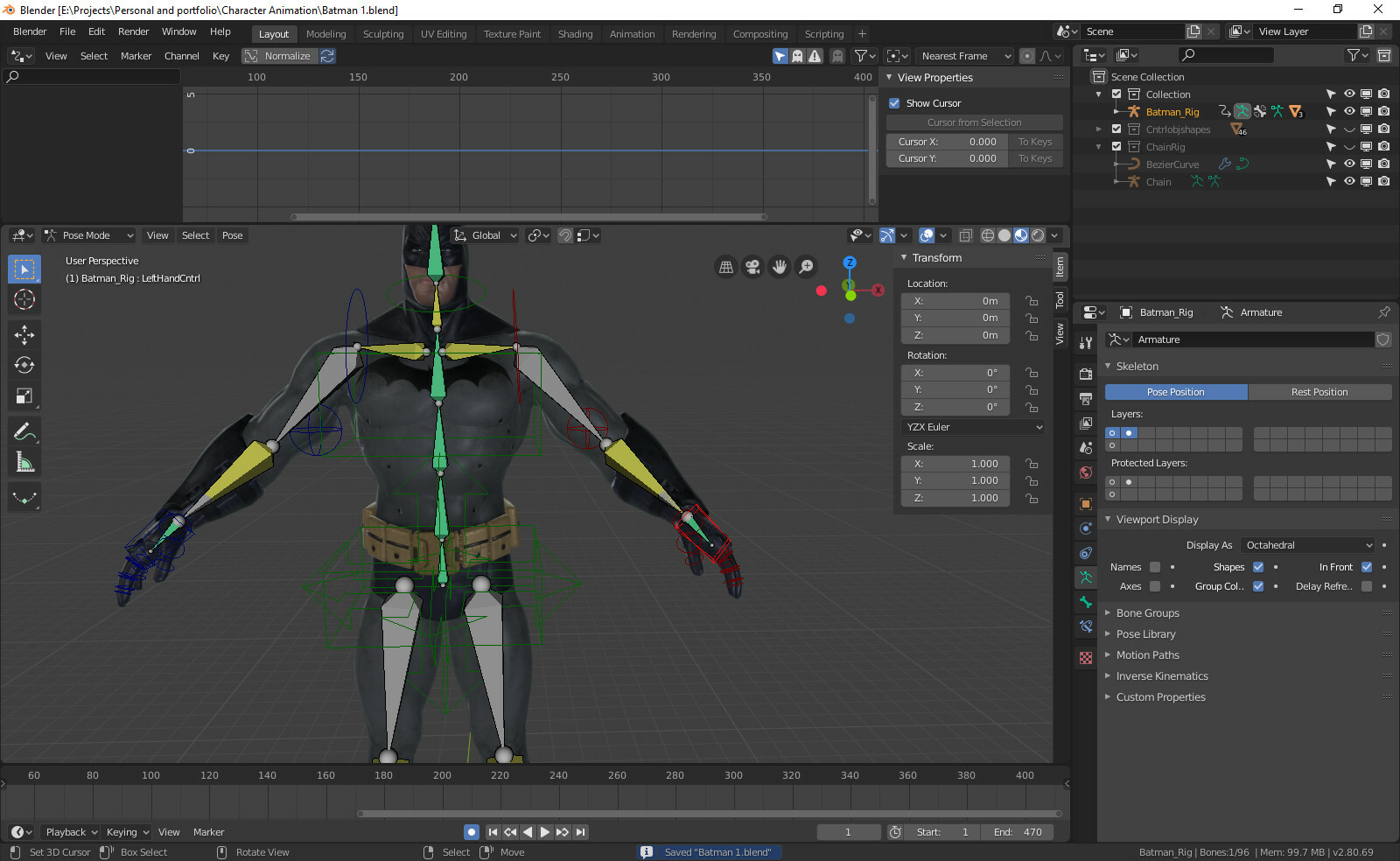 Artstation Motion Capture Animation On Custom Rig With Hand Done
