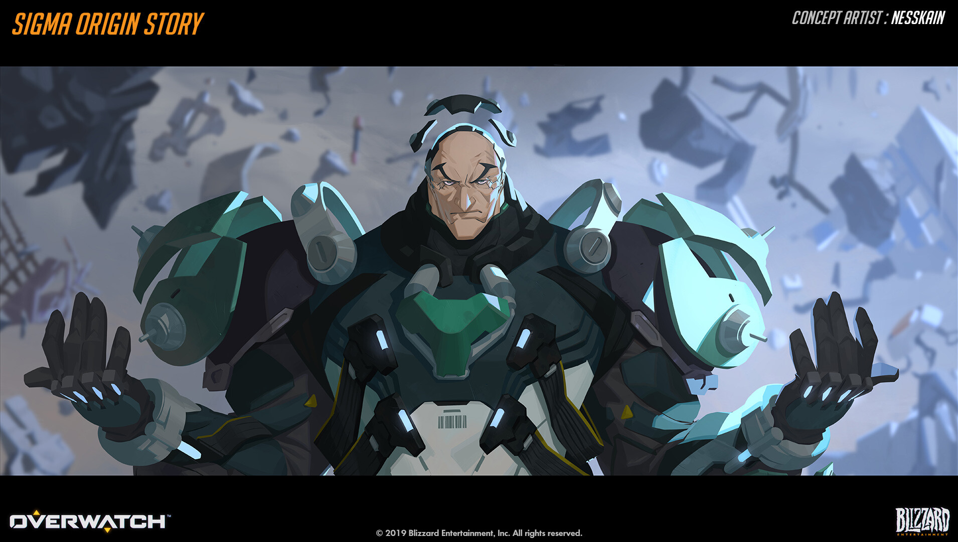 Artstation Overwatch Origin Story Sigma Nesskain Hks Unleashing his full powers, sigma takes flight, lifts enemies in a targeted area, and launches them into the sky before slamming them back down. artstation overwatch origin story
