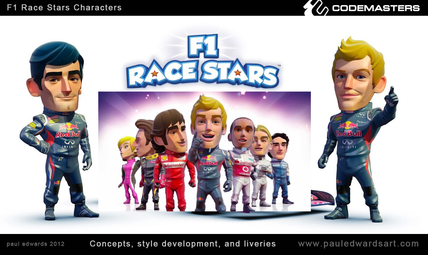 F1 race stars characters