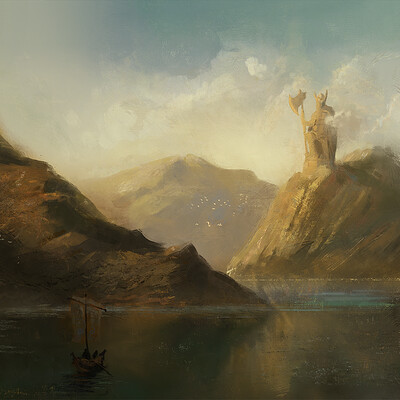Joseph feely viking statue artstation