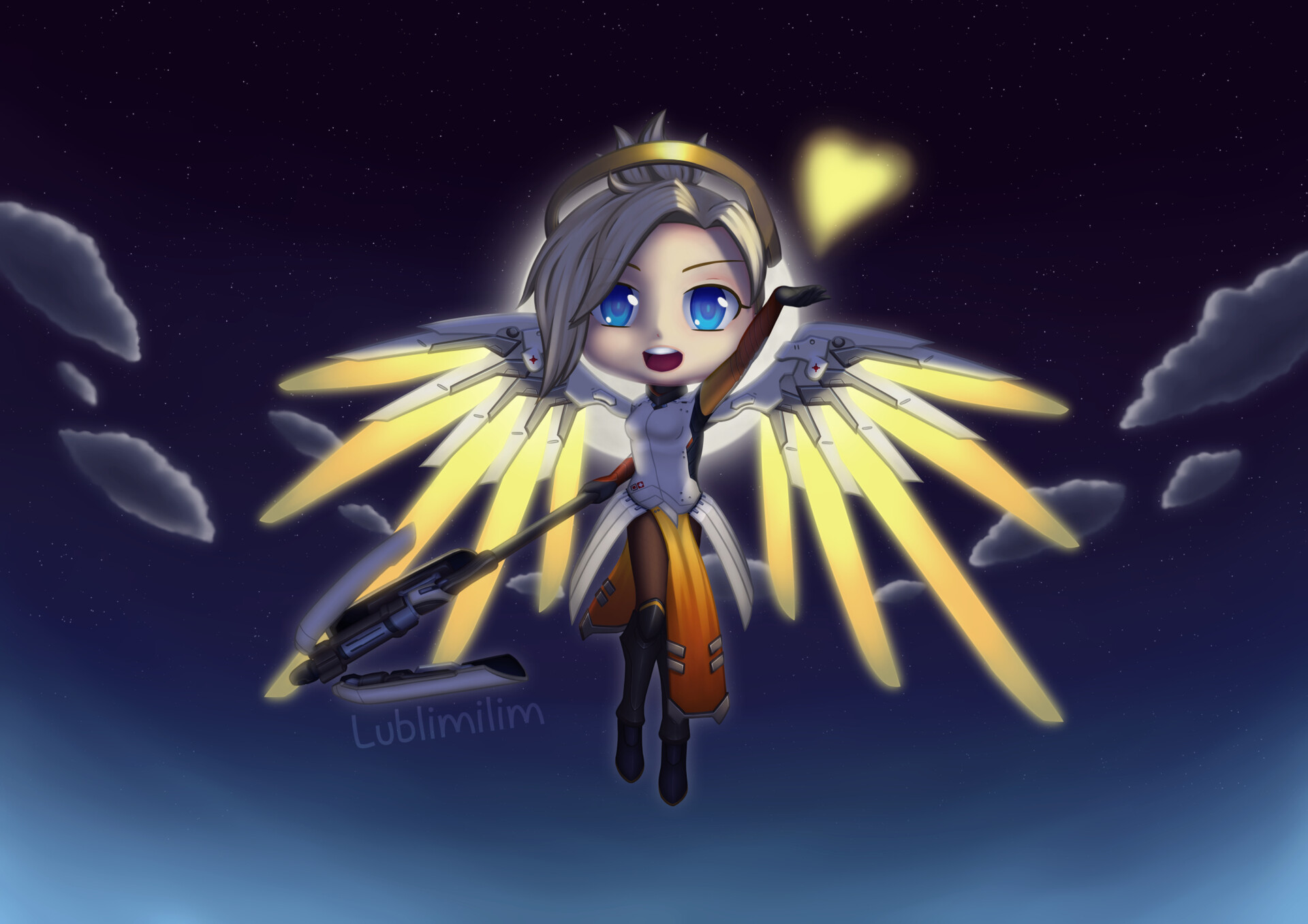 ArtStation - Chibi Mercy (Night ver.)