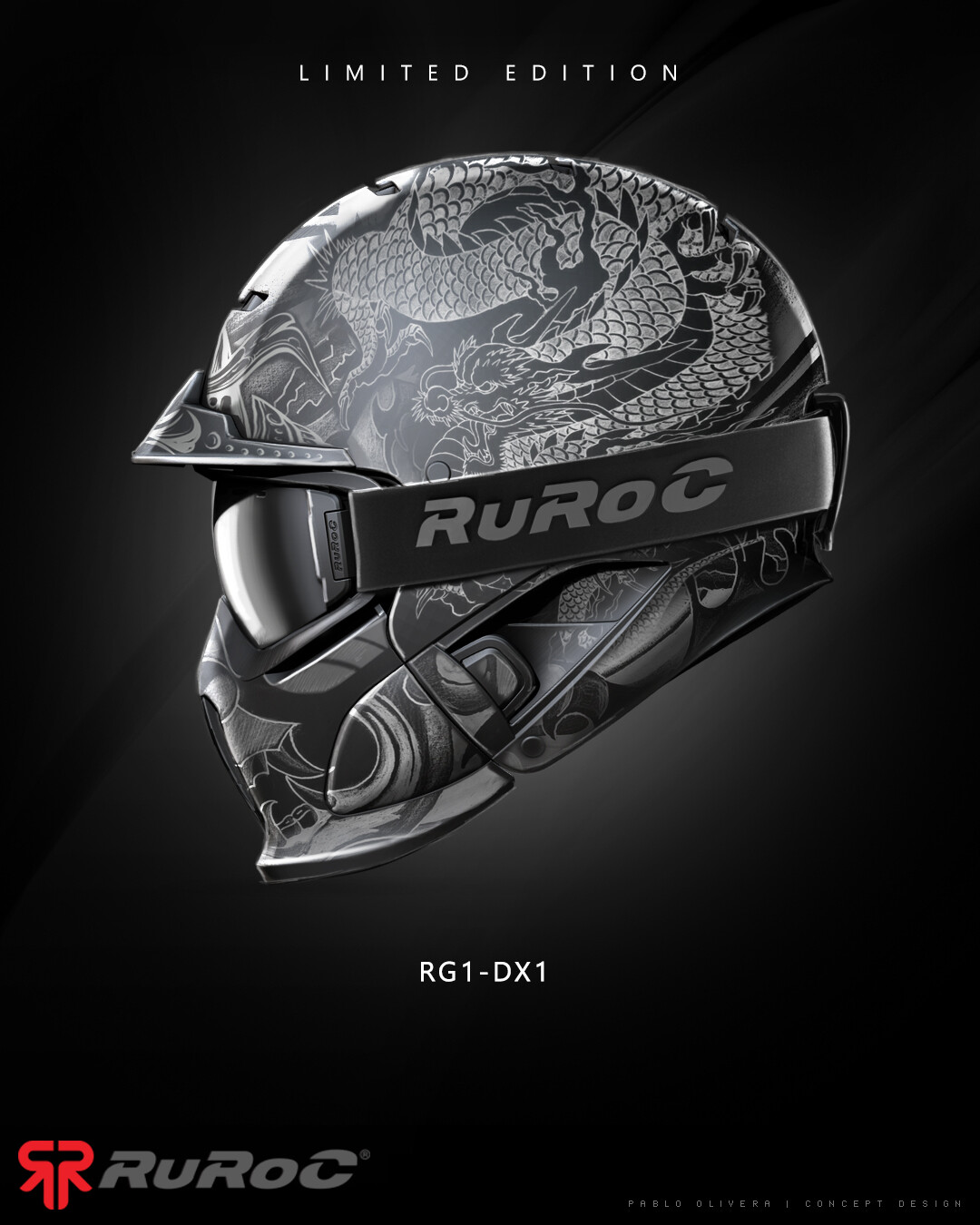 Pablo Olivera Visual Artist Ruroc Rg1 Helmet Design