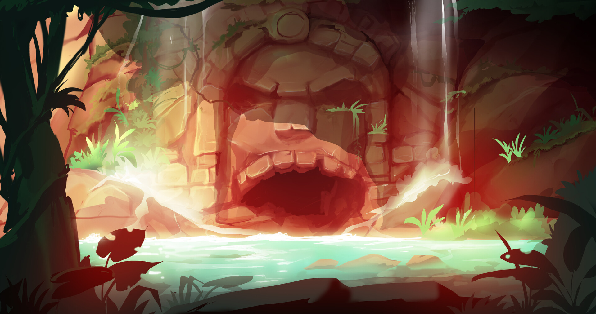 Artstation 2d Concept Art 2 Jungle Digital Painting In