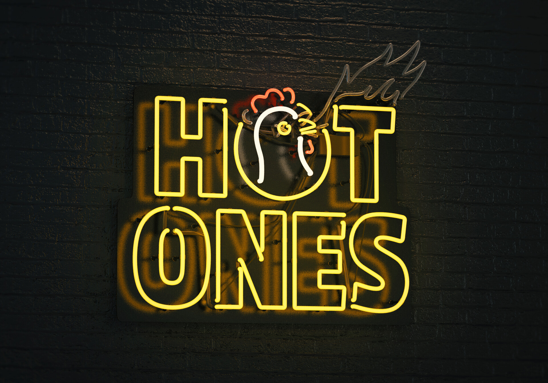 Artstation Hot Ones Neon Title Card Zach Willett