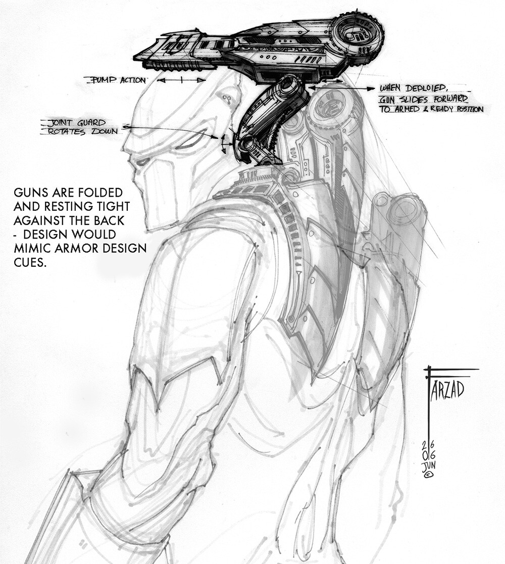 predator weapons drawings