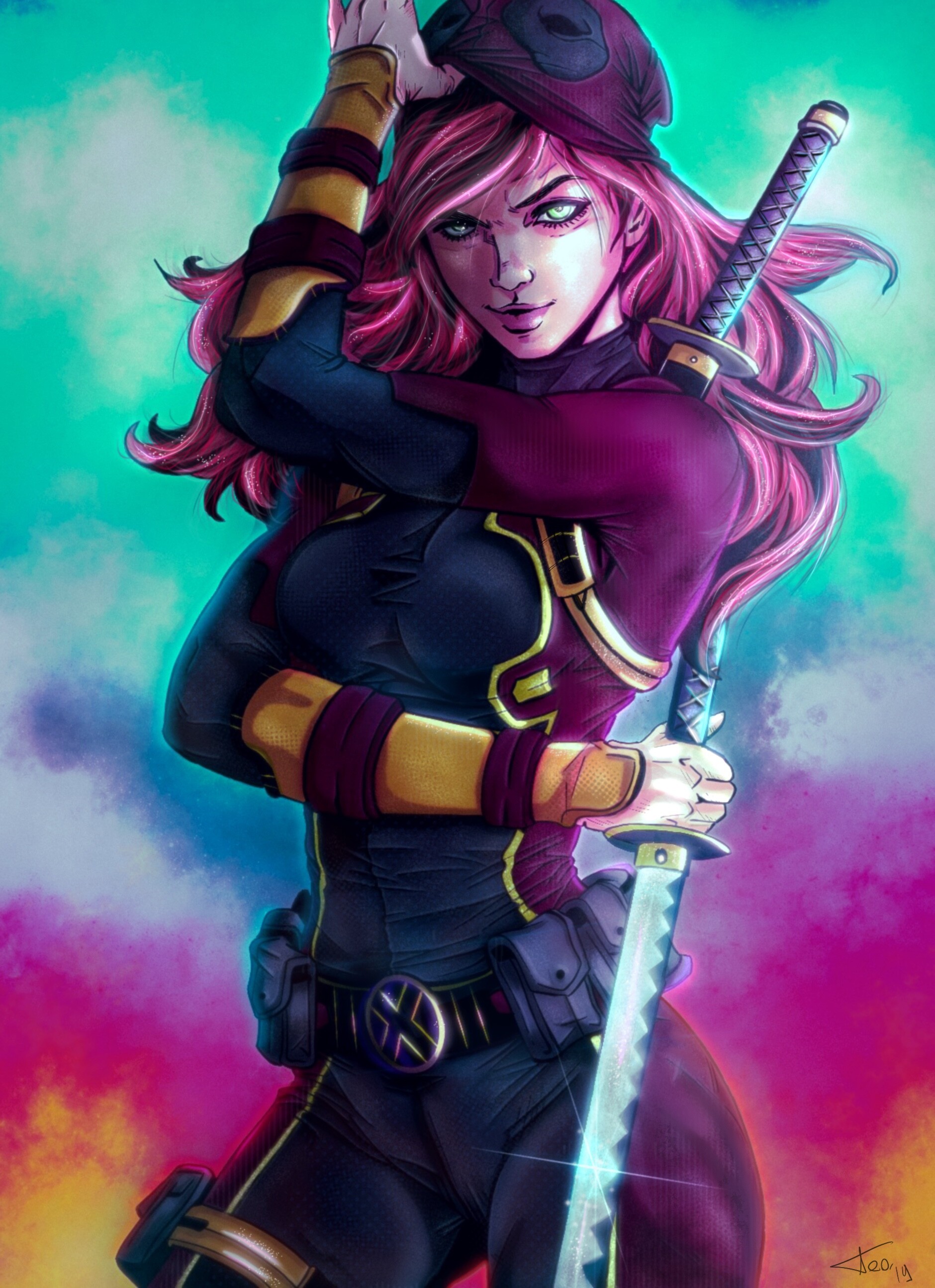 ArtStation - Lady Deadpool in procreate