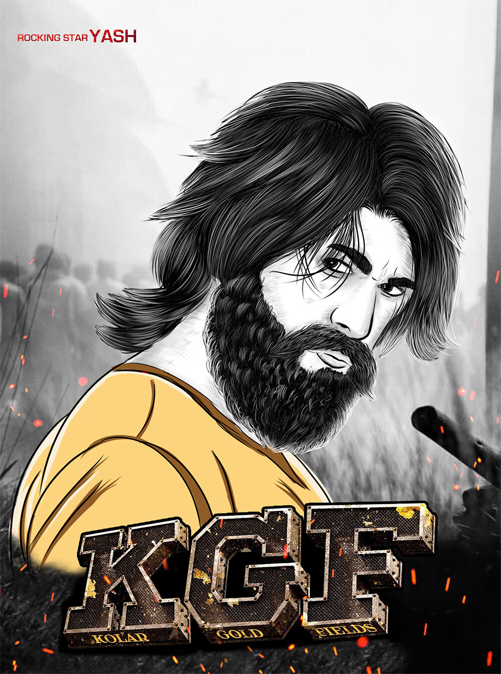 Artstation Fan Art For Kgf Movie Poster Chirag Mansuri