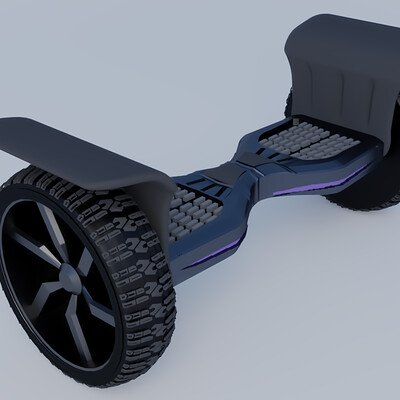 Jibran khan hoverboard 3d modeling rendering 1