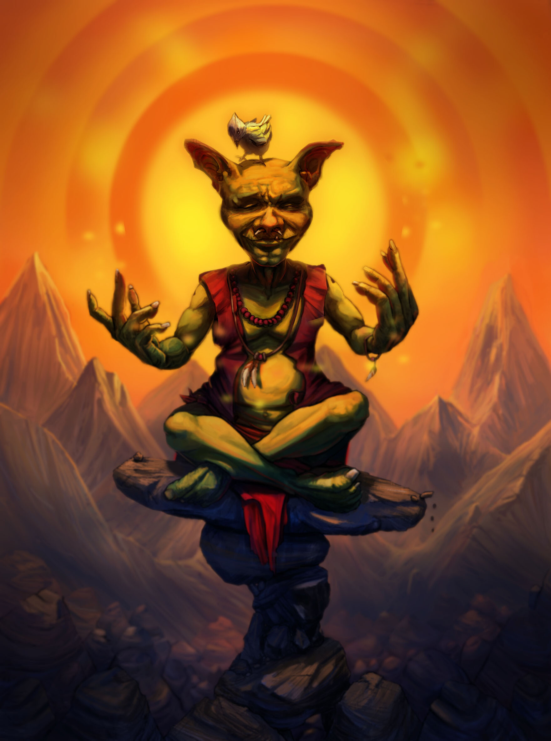 An Elf Comes To A Peaceful Goblin Village ArtStation - The Peaceful Goblin