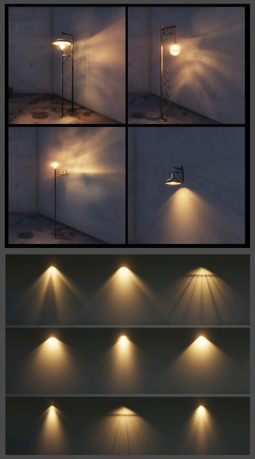 I gave every light a custom lightcookie or cubemap to give each light source its own "personality". 