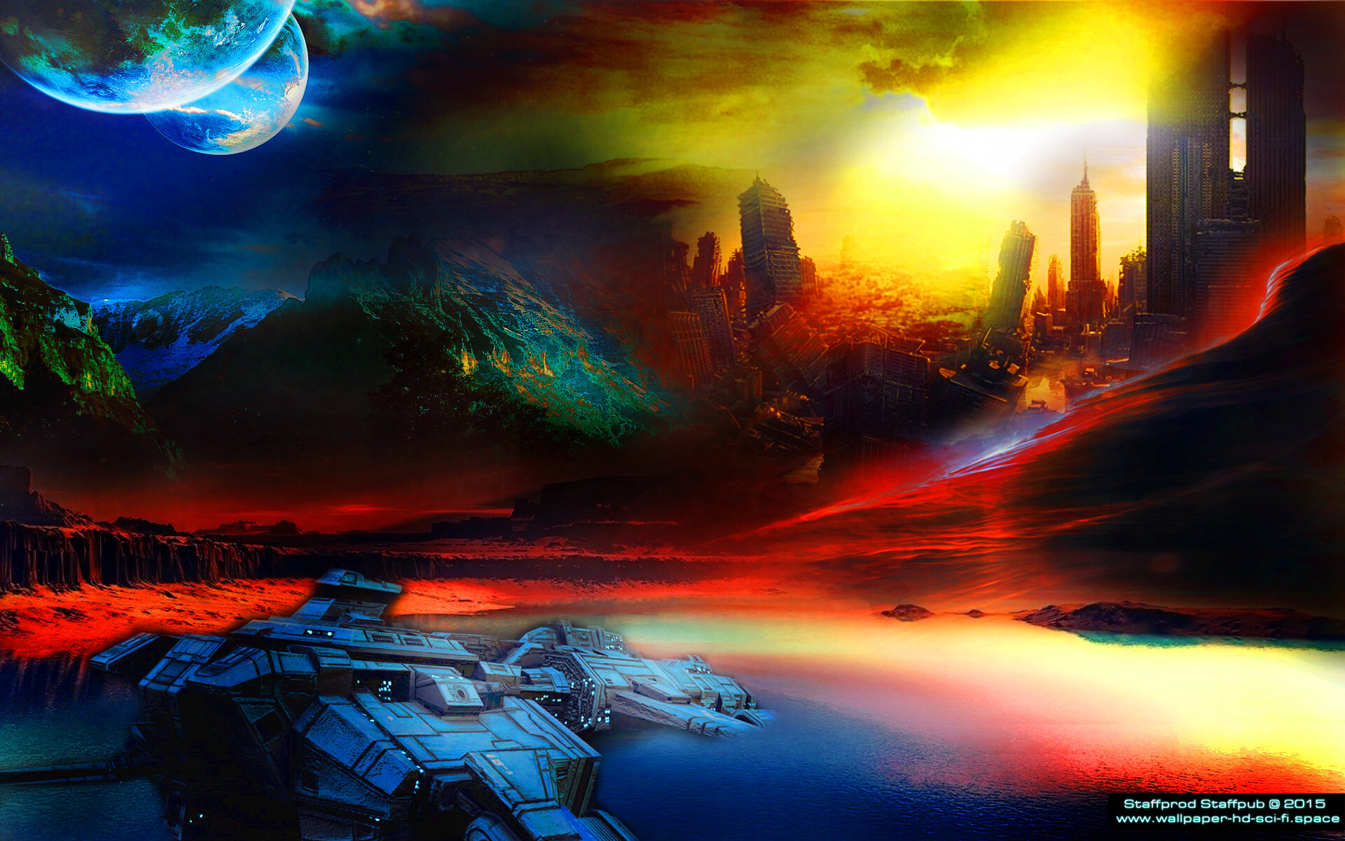 Artstation Landscape Sci Fi Concept Art Digital Painting Photo
