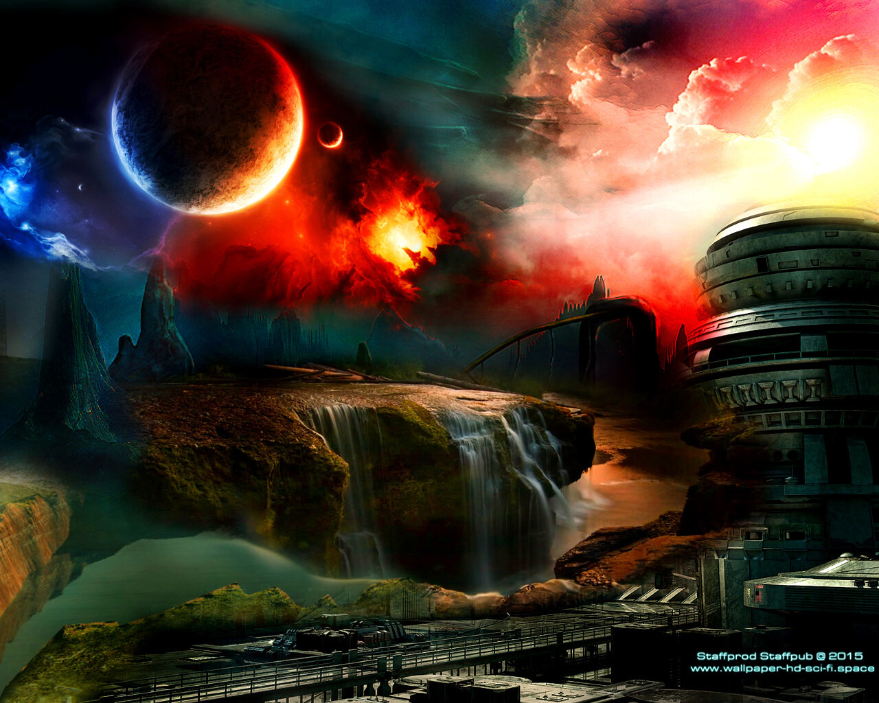 Artstation Landscape Sci Fi Concept Art Digital Painting Photo