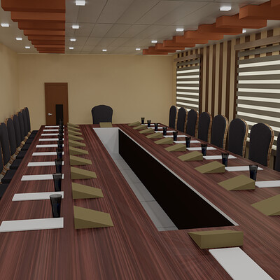 Jibran khan 3d meeting room modeling work